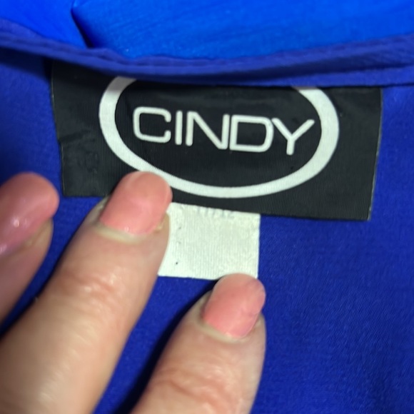 CINDY Vintage Royal Blue Dress Size 12 - Picture 4 of 4